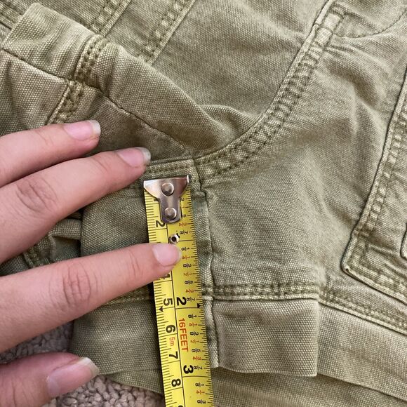 American Eagle Cargo Shorts Womens Size 2 Green Highest Rise 90s Boyfriend - Picture 8 of 9